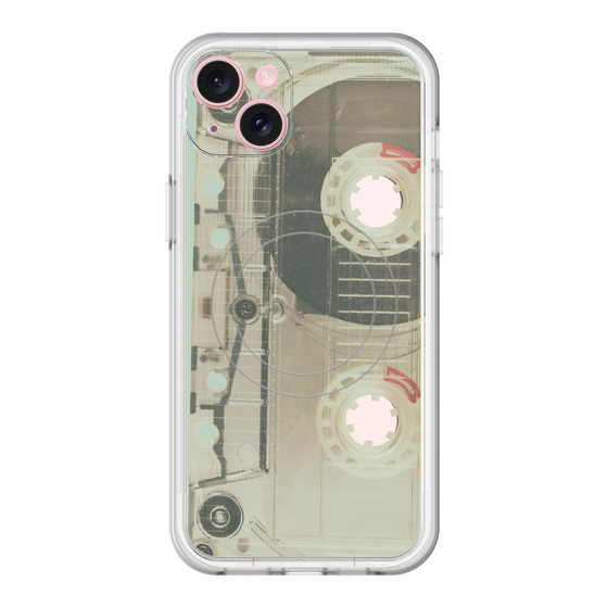 スリムプロテクションプレミアムケース with MagSafe［ RETORO CASSETTE TAPE - Skeleton Red ］