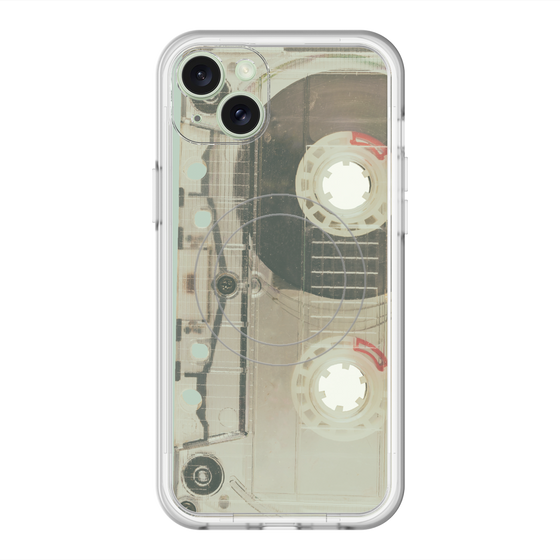 スリムプロテクションプレミアムケース with MagSafe［ RETORO CASSETTE TAPE - Skeleton Red ］