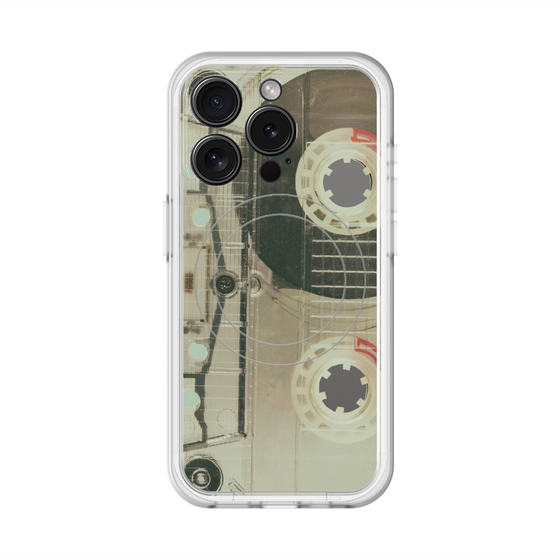 スリムプロテクションプレミアムケース with MagSafe［ RETORO CASSETTE TAPE - Skeleton Red ］