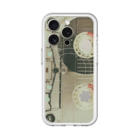 スリムプロテクションプレミアムケース with MagSafe［ RETORO CASSETTE TAPE - Skeleton Red ］