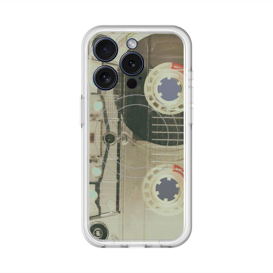 スリムプロテクションプレミアムケース with MagSafe［ RETORO CASSETTE TAPE - Skeleton Red ］