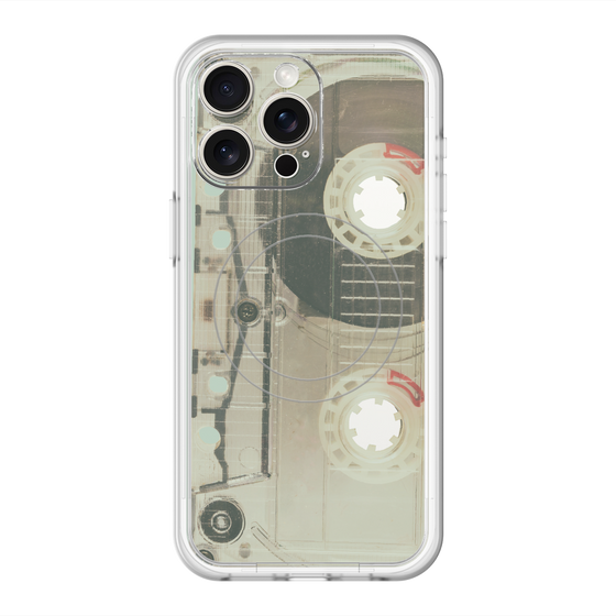 スリムプロテクションプレミアムケース with MagSafe［ RETORO CASSETTE TAPE - Skeleton Red ］