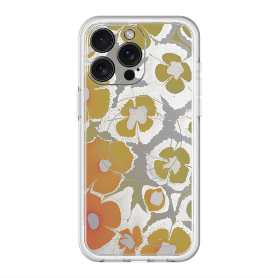 スリムプロテクションプレミアムケース with MagSafe［ y2k(Year2000) - Flower - Yellow Gray ］