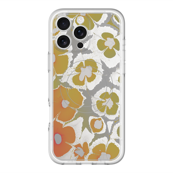 スリムプロテクションプレミアムケース with MagSafe［ y2k(Year2000) - Flower - Yellow Gray ］