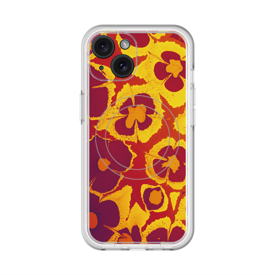 スリムプロテクションプレミアムケース with MagSafe［ y2k(Year2000) - Flower - Orange purple ］