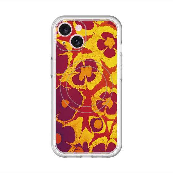 スリムプロテクションプレミアムケース with MagSafe［ y2k(Year2000) - Flower - Orange purple ］