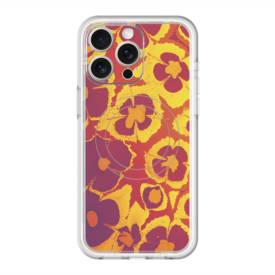 スリムプロテクションプレミアムケース with MagSafe［ y2k(Year2000) - Flower - Orange purple ］