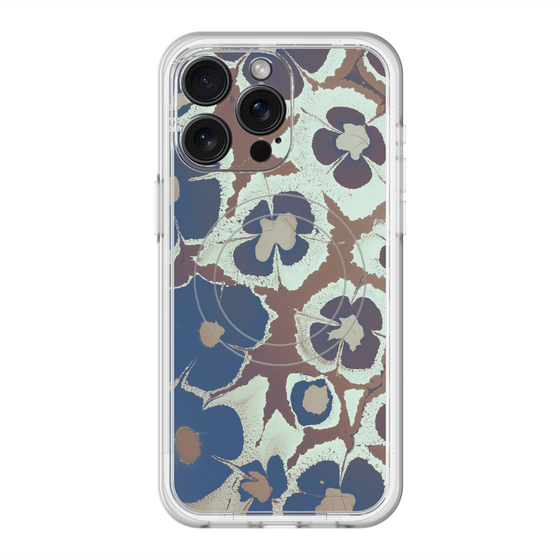 スリムプロテクションプレミアムケース with MagSafe［ y2k(Year2000) - Flower - Brown Navy ］