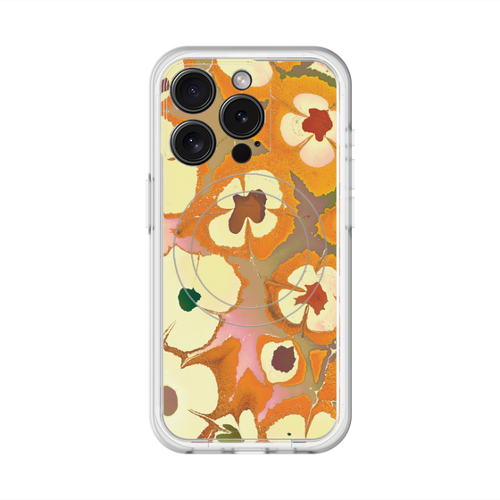スリムプロテクションプレミアムケース with MagSafe［ y2k(Year2000) - Flower - Orange Pink ］