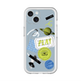 スリムプロテクションプレミアムケース with MagSafe［ Playful sticker - Dusty Blue ］
