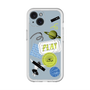 スリムプロテクションプレミアムケース with MagSafe［ Playful sticker - Dusty Blue ］
