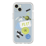 スリムプロテクションプレミアムケース with MagSafe［ Playful sticker - Dusty Blue ］