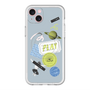 スリムプロテクションプレミアムケース with MagSafe［ Playful sticker - Dusty Blue ］