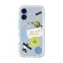 スリムプロテクションプレミアムケース with MagSafe［ Playful sticker - Dusty Blue ］