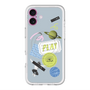 スリムプロテクションプレミアムケース with MagSafe［ Playful sticker - Dusty Blue ］