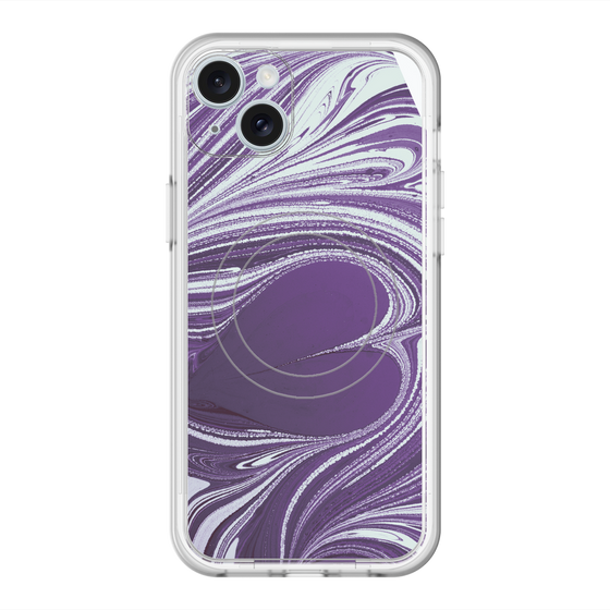 スリムプロテクションプレミアムケース with MagSafe［ y2k(Year2000) - Heart - Rich Purple ］