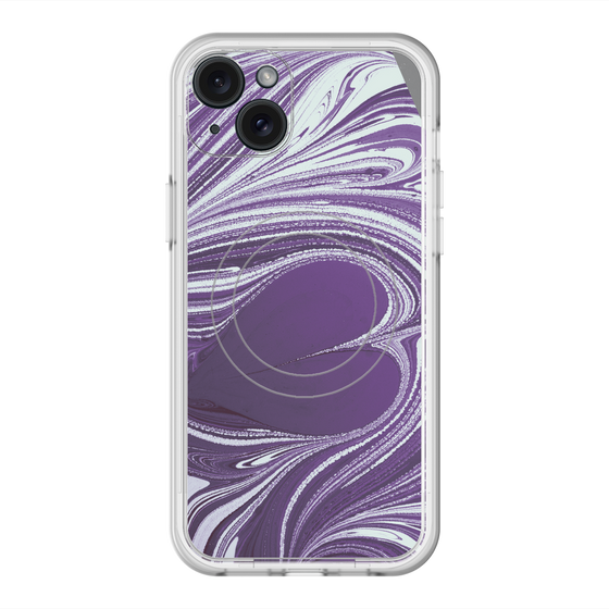 スリムプロテクションプレミアムケース with MagSafe［ y2k(Year2000) - Heart - Rich Purple ］