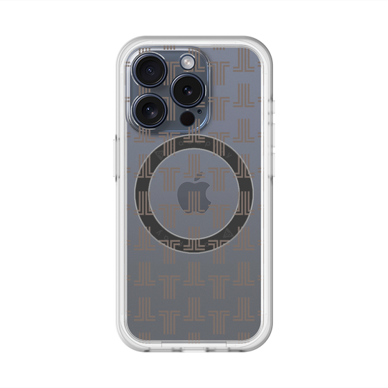 スリムプロテクションプレミアムケース with MagSafe［ LANVIN en Bleu - Monogram - Black ］