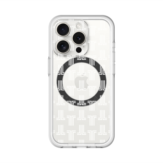 スリムプロテクションプレミアムケース with MagSafe［ LANVIN en Bleu - Monogram - White ］