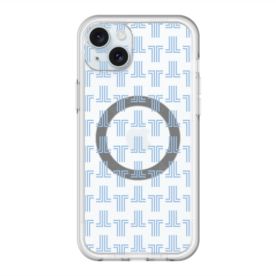 スリムプロテクションプレミアムケース with MagSafe［ LANVIN en Bleu - Monogram - Blue ］