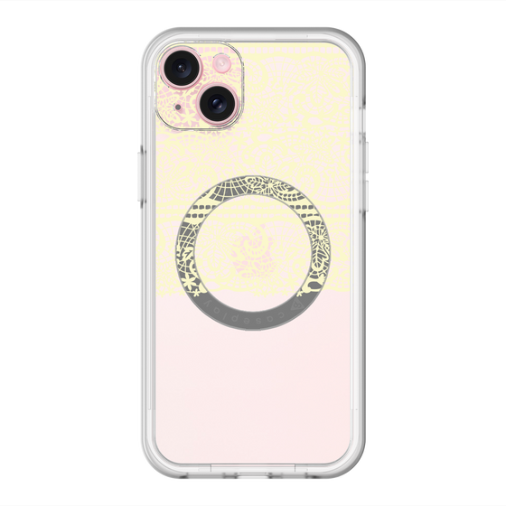 スリムプロテクションプレミアムケース with MagSafe［ LANVIN en Bleu - Lace - Yellow ］