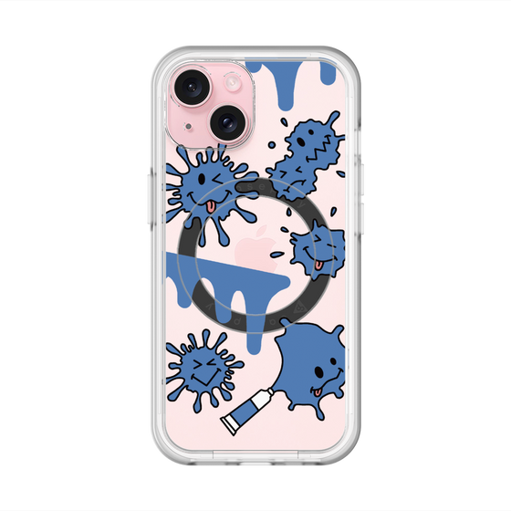 スリムプロテクションプレミアムケース with MagSafe［ PAINTING SMILE Blue ］
