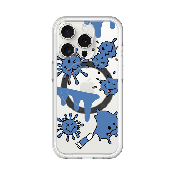 スリムプロテクションプレミアムケース with MagSafe［ PAINTING SMILE Blue ］