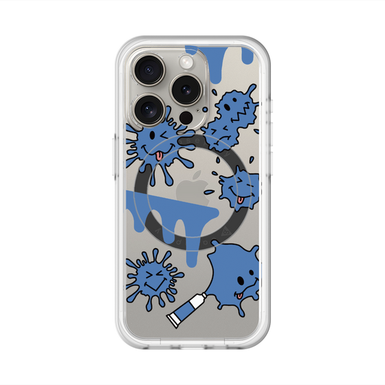 スリムプロテクションプレミアムケース with MagSafe［ PAINTING SMILE Blue ］