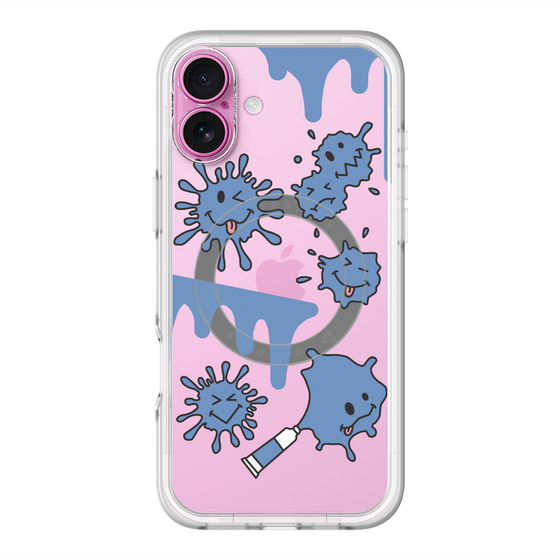 スリムプロテクションプレミアムケース with MagSafe［ PAINTING SMILE Blue ］