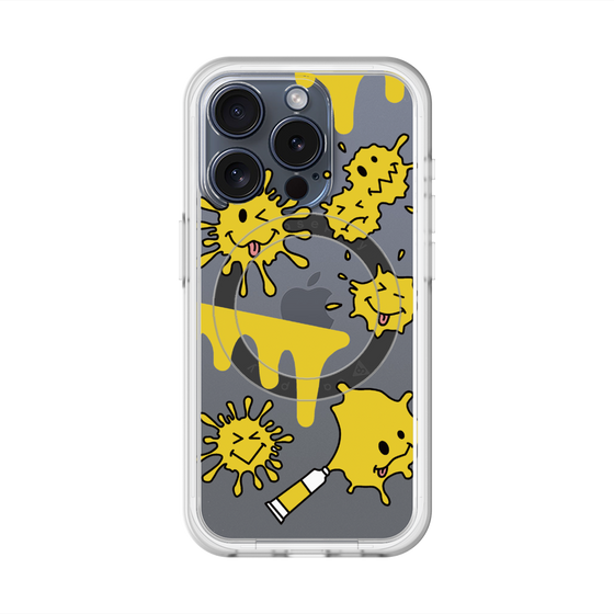 スリムプロテクションプレミアムケース with MagSafe［ PAINTING SMILE Yellow ］