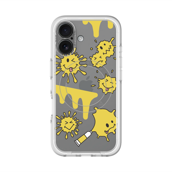 スリムプロテクションプレミアムケース with MagSafe［ PAINTING SMILE Yellow ］