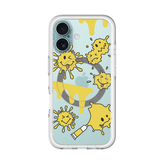 スリムプロテクションプレミアムケース with MagSafe［ PAINTING SMILE Yellow ］