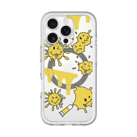 スリムプロテクションプレミアムケース with MagSafe［ PAINTING SMILE Yellow ］