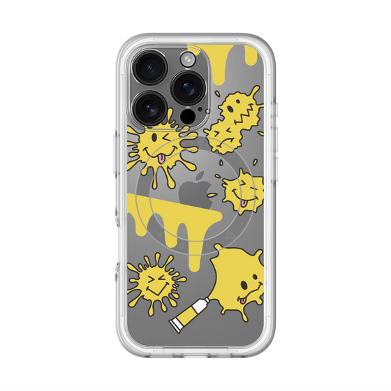 スリムプロテクションプレミアムケース with MagSafe［ PAINTING SMILE Yellow ］