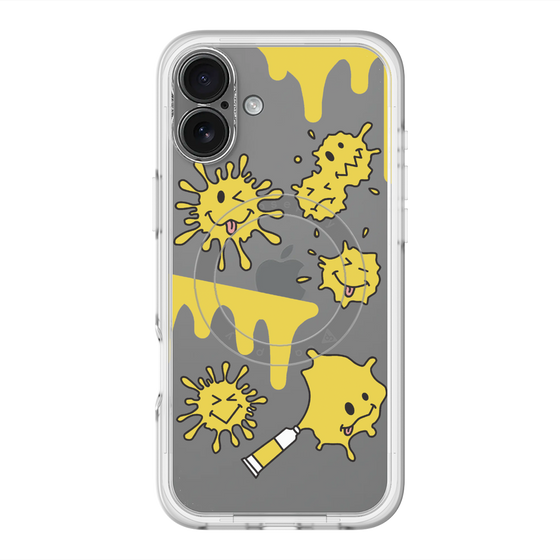 スリムプロテクションプレミアムケース with MagSafe［ PAINTING SMILE Yellow ］