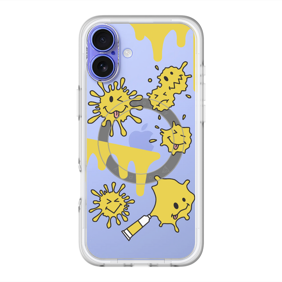 スリムプロテクションプレミアムケース with MagSafe［ PAINTING SMILE Yellow ］