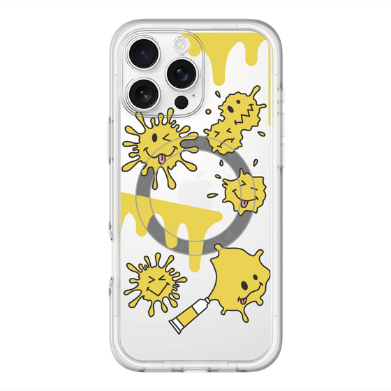 スリムプロテクションプレミアムケース with MagSafe［ PAINTING SMILE Yellow ］