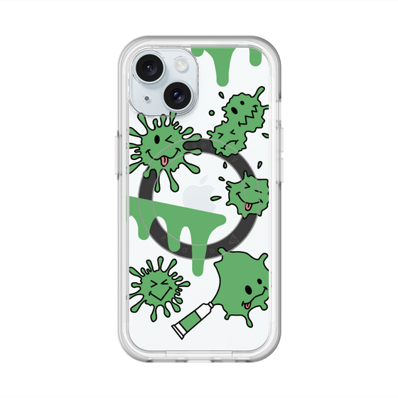スリムプロテクションプレミアムケース with MagSafe［ PAINTING SMILE Green ］