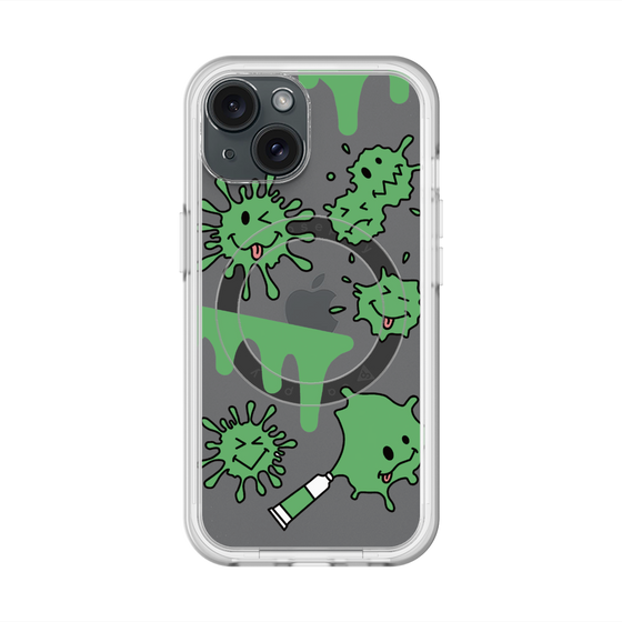 スリムプロテクションプレミアムケース with MagSafe［ PAINTING SMILE Green ］
