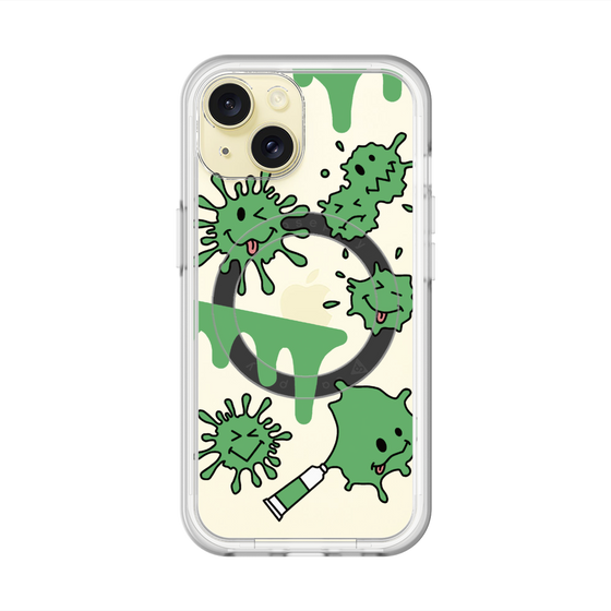 スリムプロテクションプレミアムケース with MagSafe［ PAINTING SMILE Green ］