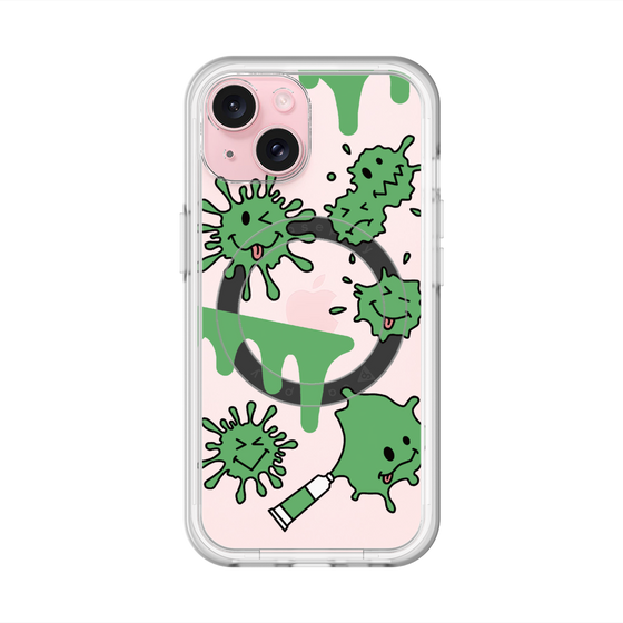 スリムプロテクションプレミアムケース with MagSafe［ PAINTING SMILE Green ］
