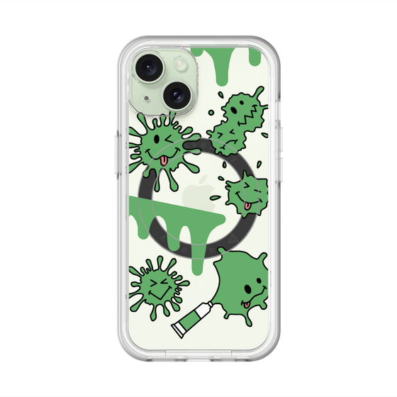スリムプロテクションプレミアムケース with MagSafe［ PAINTING SMILE Green ］
