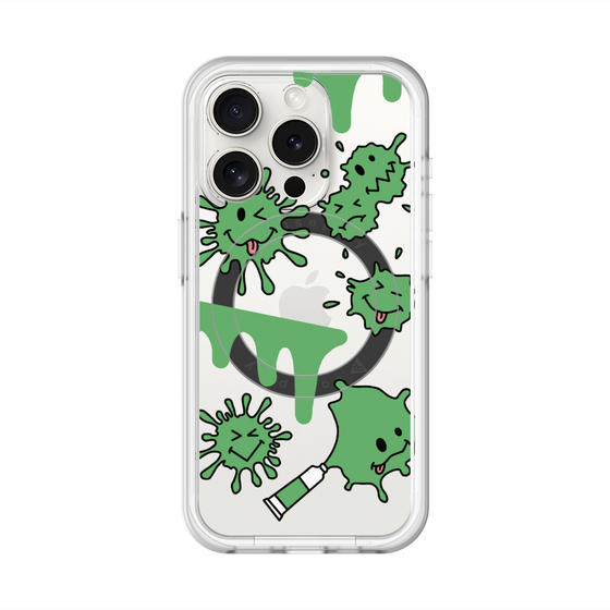 スリムプロテクションプレミアムケース with MagSafe［ PAINTING SMILE Green ］