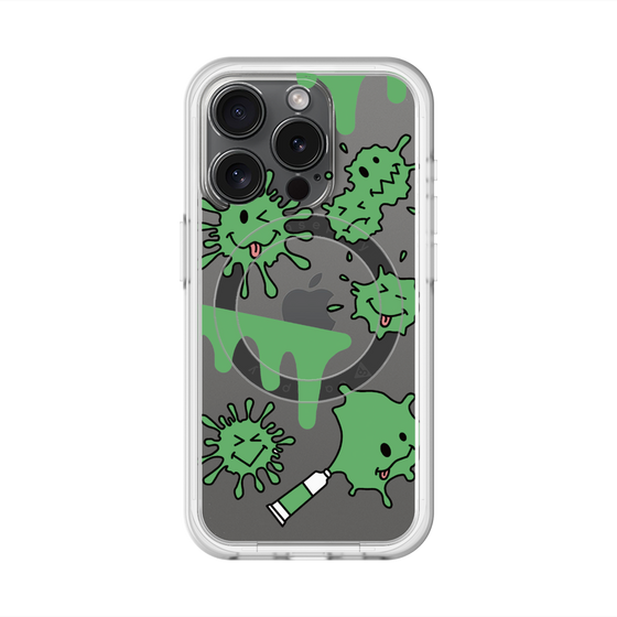 スリムプロテクションプレミアムケース with MagSafe［ PAINTING SMILE Green ］