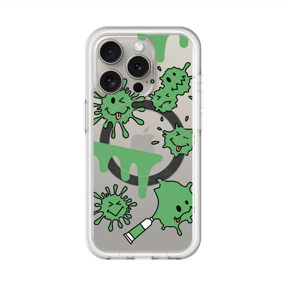 スリムプロテクションプレミアムケース with MagSafe［ PAINTING SMILE Green ］
