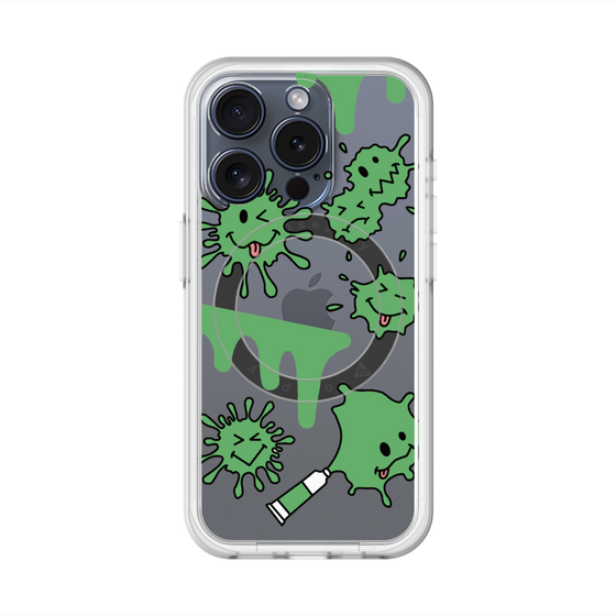 スリムプロテクションプレミアムケース with MagSafe［ PAINTING SMILE Green ］