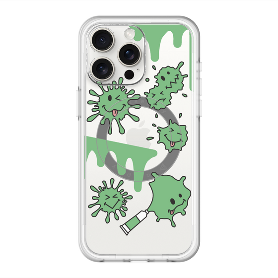 スリムプロテクションプレミアムケース with MagSafe［ PAINTING SMILE Green ］