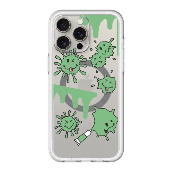 スリムプロテクションプレミアムケース with MagSafe［ PAINTING SMILE Green ］
