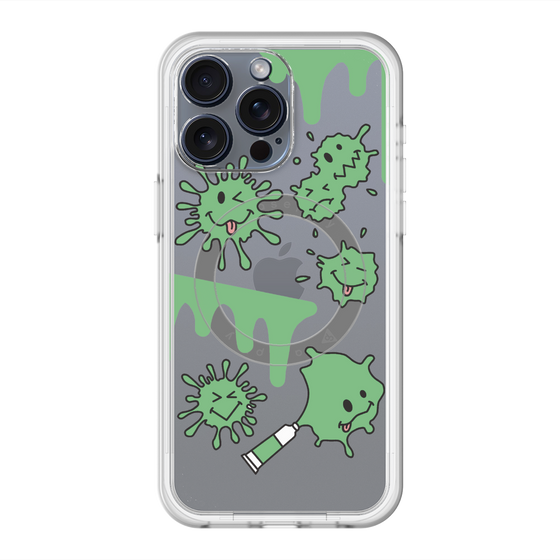 スリムプロテクションプレミアムケース with MagSafe［ PAINTING SMILE Green ］