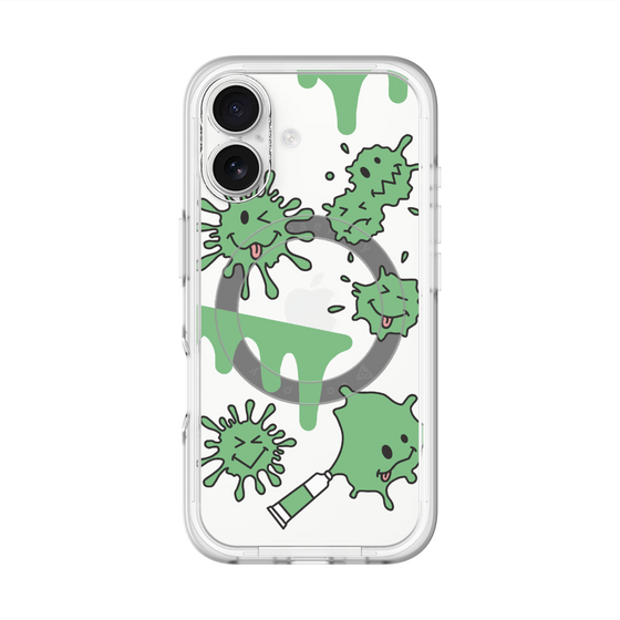 スリムプロテクションプレミアムケース with MagSafe［ PAINTING SMILE Green ］